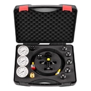 KFFKFF Hydraulic Nitrogen Charging Kit, Comprehensive Fill and Pressure Test System with 3 Gauges 1500, 4000, 6000 PSI, 6 Adapter Couplings, Gas Hose, Valve, and CGA580 Connector