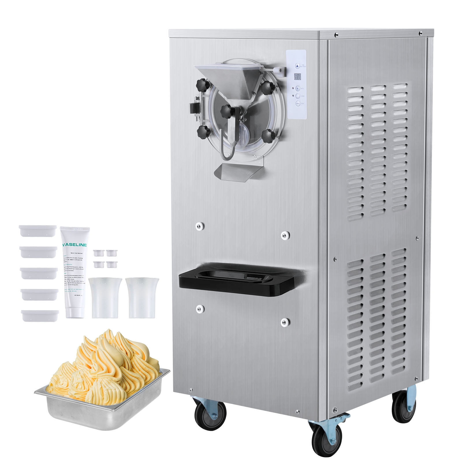 KFFKFF Ice Cream Machine for Commercial Use, Produces 20-25L/H, 2400W ...