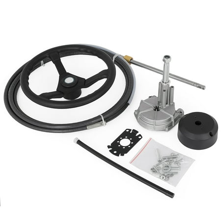 KFFKFF Inboard Navigation System SS13716 Secure-T Rapid Link Rotary Navigation System Flat Interface 16' featuring a 13.5" Wheel. Reliable Nautical Navigation System with Comprehensive Accessory Kit