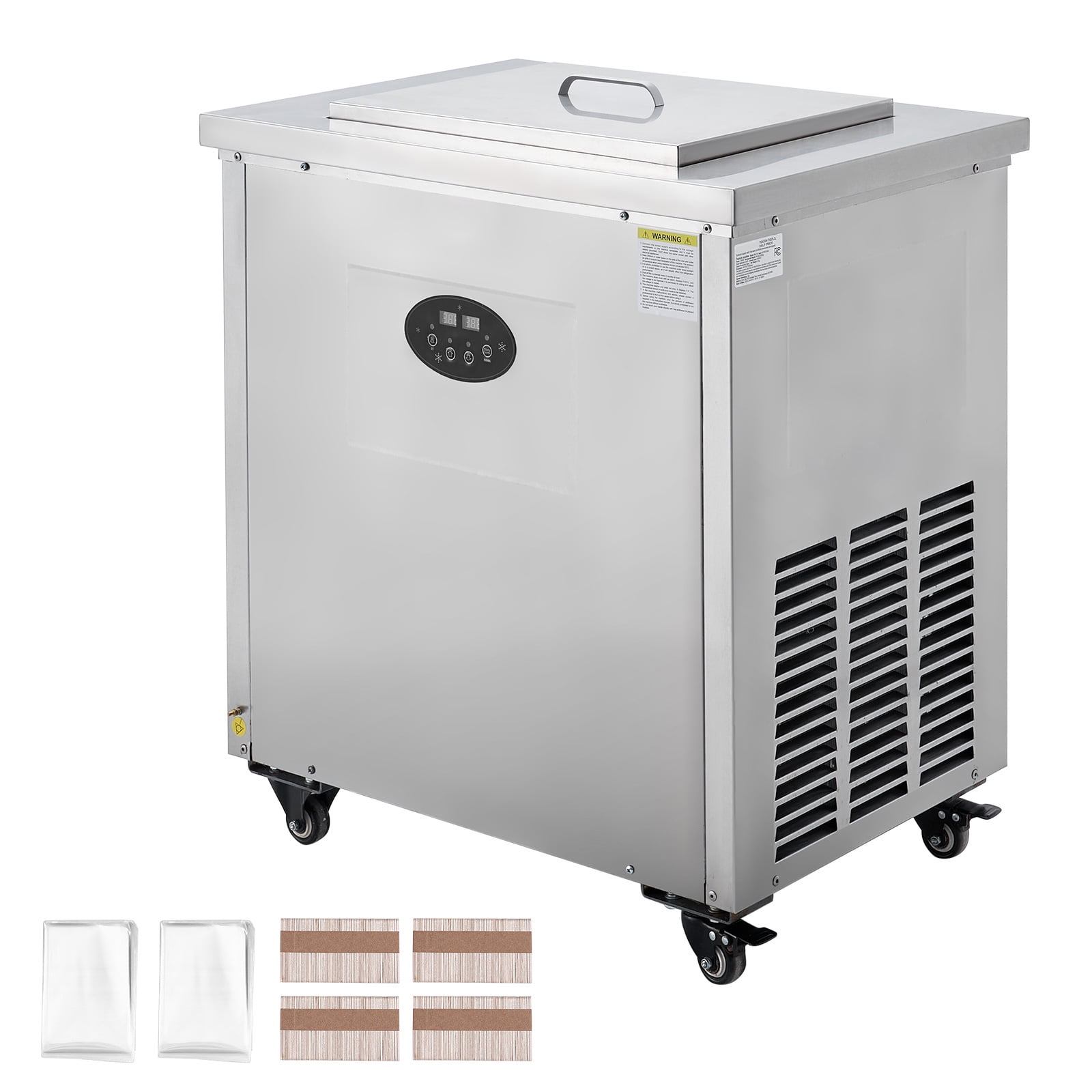 Commercial Grade Stainless Steel Ice Popsicle Machine with Hand Crank