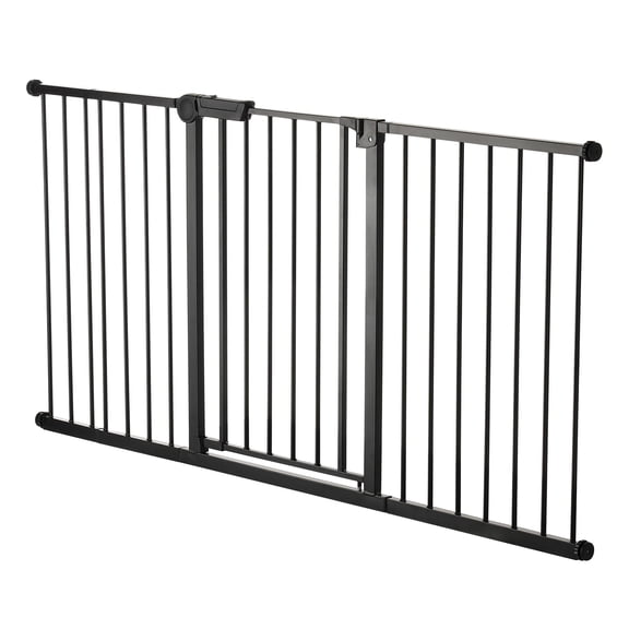 KFFKFF Infant Barrier, Width Modifiable from 60.6 to 63.3 Inches, 30 Inches Tall Pet Barrier, Simple Step Passage, for Kid and Pet Safety, Tension Installation Set, Wall Sockets