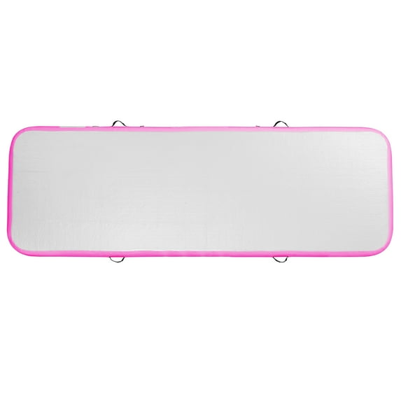 KFFKFF Inflatable Exercise Mat, 4-inch Thick Air Tumble Mat, Includes Electric Pump, Versatile for Home, Gym, Yoga, Cheer, Beach, Park, Water Activities, 10ft, Pink