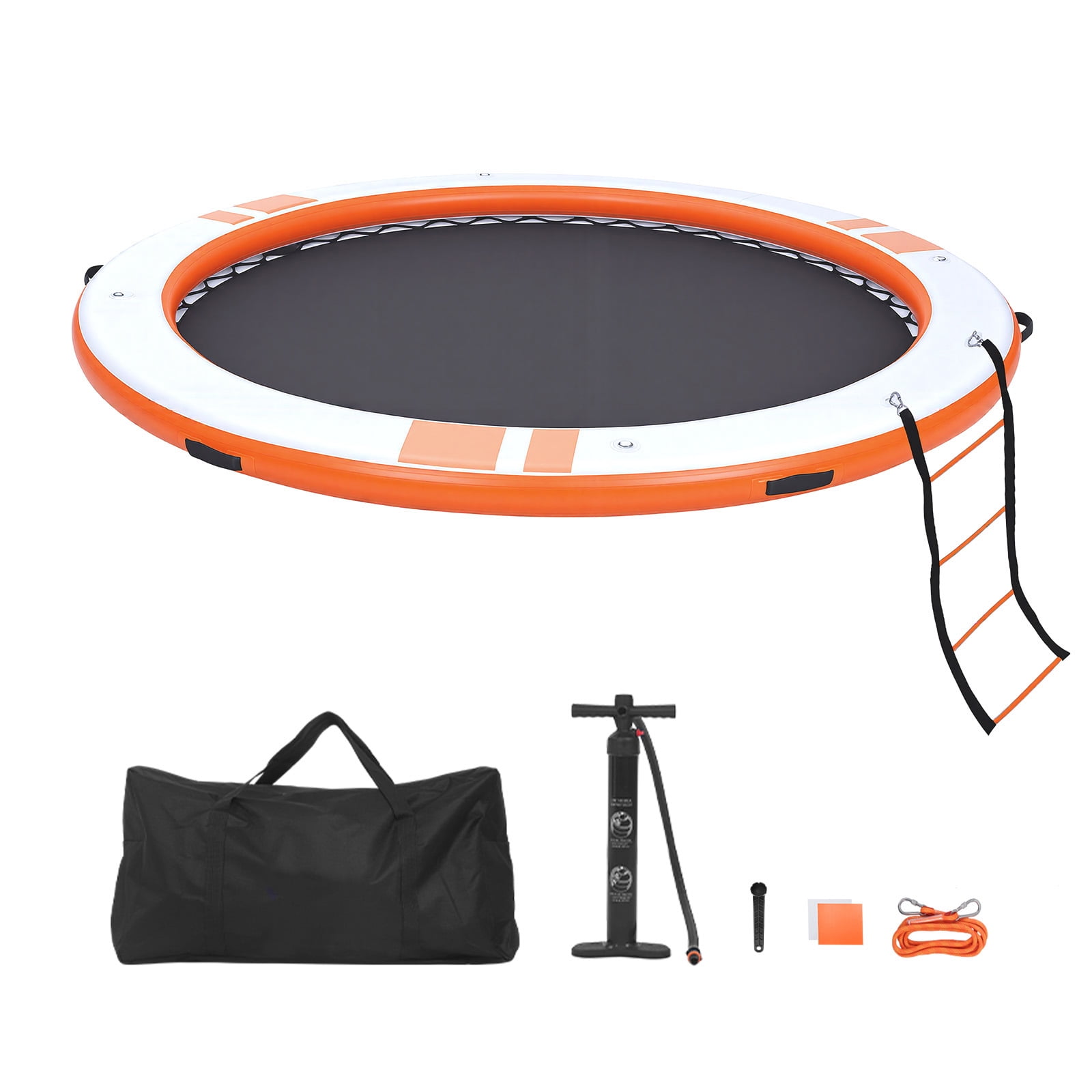 Portable Floating Raft KFFKFF Inflatable Floating Dock, 10 FT Water Platform with Non-Slip ...