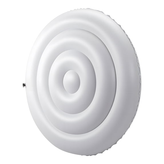 KFFKFF Inflatable Hot Tub Cover, 4.5 Ft Round Protector for Spas, Insulated and Weather-Resistant Lid for Outdoor Use, Energy-Efficient and Waterproof, White
