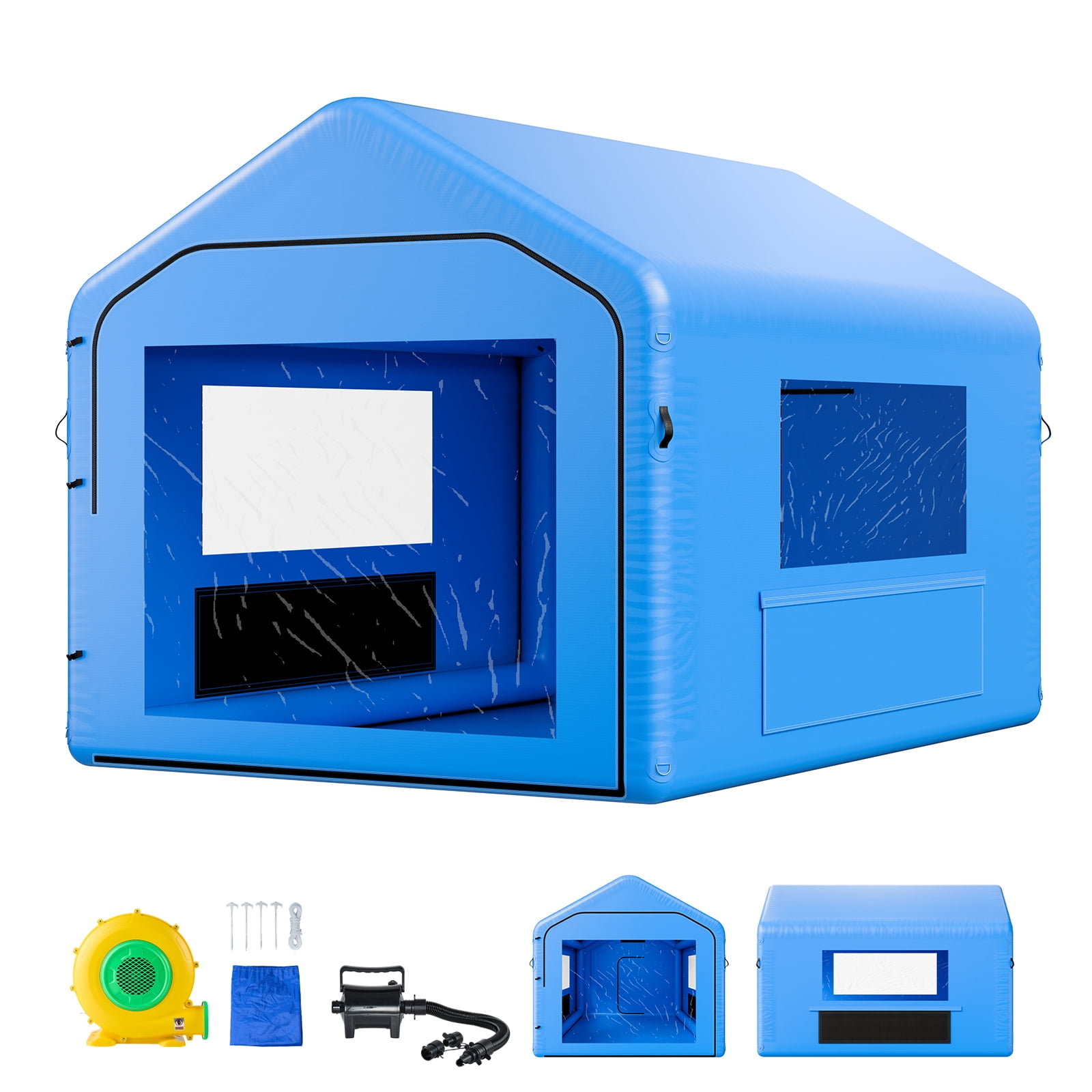 KFFKFF YJBQZP2025KF04 Inflatable Paint Booth PVC 13.12x9.84x9.25ft Blue