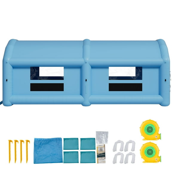 KFFKFF Inflatable Paint Booth Not Applicable 39.37 x 16.40 x 13.12 ft, Blue