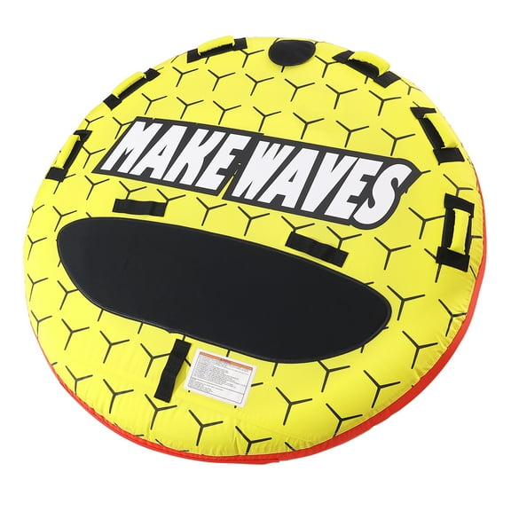 KFFKFF Inflatable Tube for Boating, Accommodates 1-3 Riders, Boat Tubes and Towables with a Capacity of 510 lbs, 63" Round Towable Tubes for Water Sports, Complete with Nylon Cover