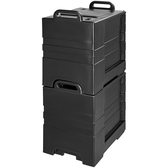 KFFKFF Insulated Food Pan Carrier, 81 Qt x 2 Pack Hot Box for Catering, Food Transport Container with Secure Buckles, Front Loading Food Warmer with Handles, Stackable End Loader