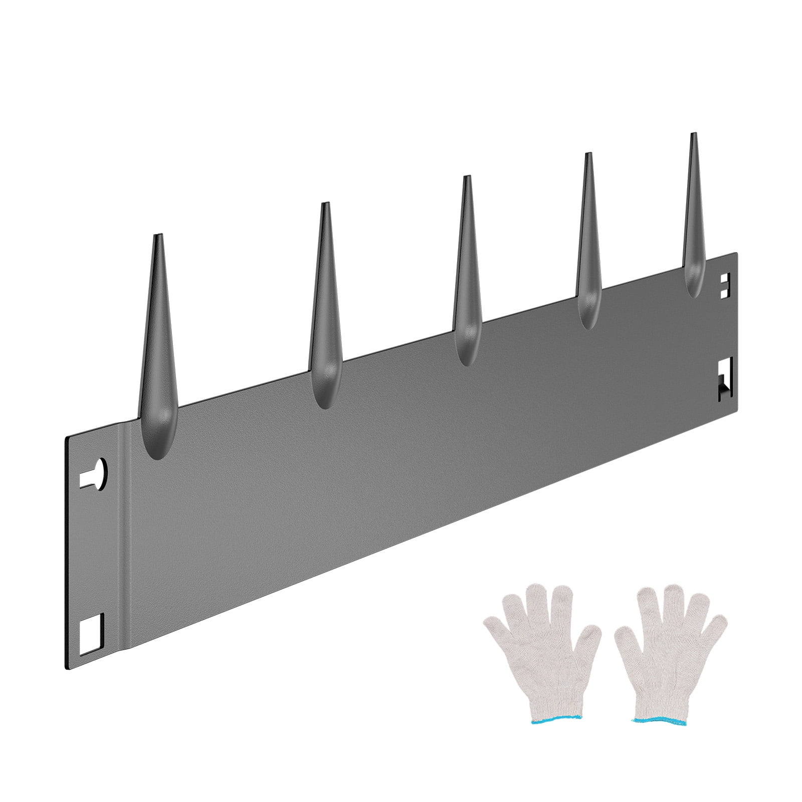 KFFKFF Iron Garden Border, Set of 5, 39 x 4 inches, Metal Landscape Edging Resistant to Rust, Flexible Garden Border Edging, Robust Lawn Divider, Simple to Set Up, Dark Gray Divider