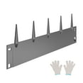 thumbnail image 1 of KFFKFF Iron Garden Border, Set of 5, 39 x 4 inches, Metal Landscape Edging Resistant to Rust, Flexible Garden Border Edging, Robust Lawn Divider, Simple to Set Up, Dark Gray Divider, 1 of 9