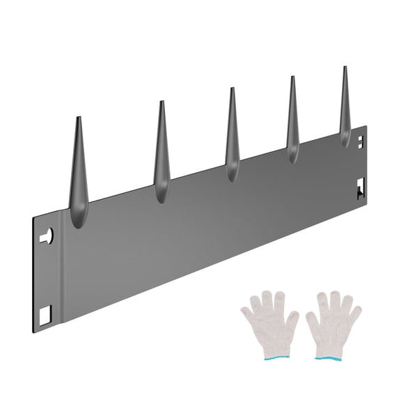 KFFKFF Iron Garden Border, Set of 5, 39 x 4 inches, Metal Landscape Edging Resistant to Rust, Flexible Garden Border Edging, Robust Lawn Divider, Simple to Set Up, Dark Gray Divider