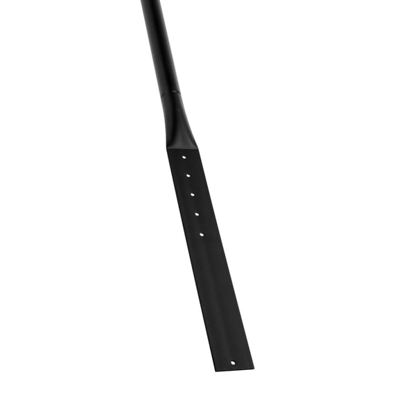 KFFKFF Iron Signage Post, 4-foot Mobile Robust Steel Post Sign Support with Durable Plastic Base & Rollers, U-Shape Sign Holder for Garden, Patio, Farm or Crossroads, Black