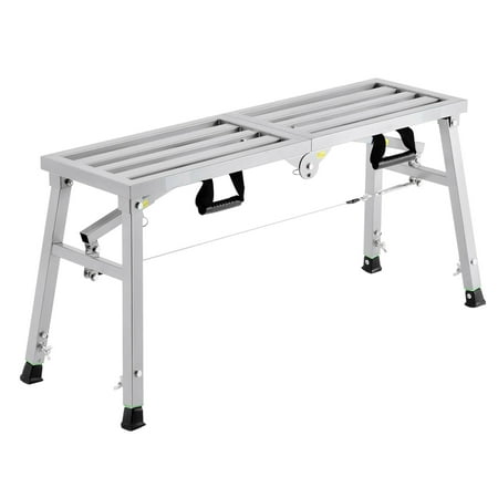 KFFKFF Job Platform, Height Modifiable in 3 Stages, Collapsible Alloy Steel Step Staircase, Movable Scaffold Base, Can Bear 400 lb, Rubberized Anti-Skid Feet, Stool for Drywall Paint