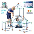 thumbnail image 1 of KFFKFF Kids' Construction Playset, 120PCS STEM Fort Kit, Ideal for Children Aged 4-8, Encourages Creative Indoor & Outdoor Play, Includes 80 Sticks & 40 Connectors, Perfect Gift for Boys & Girls, 1 of 9
