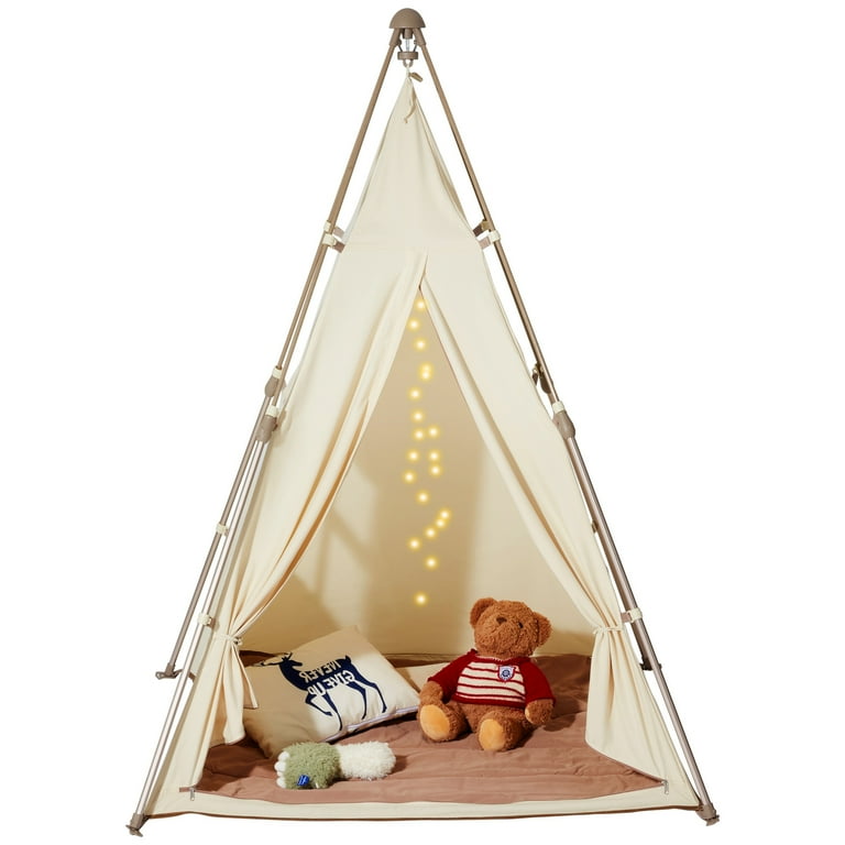 Collapsible Canvas Play House KFFKFF Kids Play Tent Indoor/Outdoor