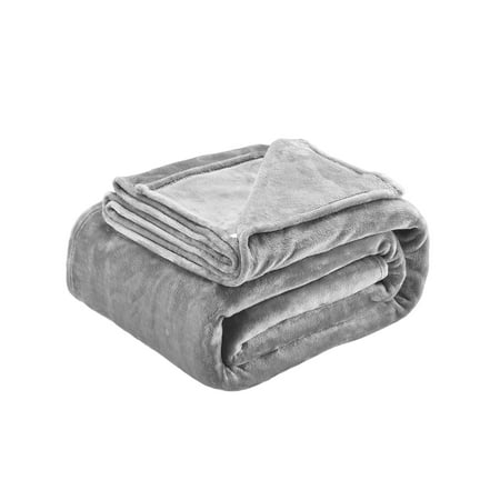 KFFKFF King-Sized Cover, Dimensions 108 x 90 inches, Feather-Light and Soft Bed Throw, Comfortable Grey King Cover for Year-Round Use, Heat-Retaining, Easy-to-Clean Bedspread, Grey