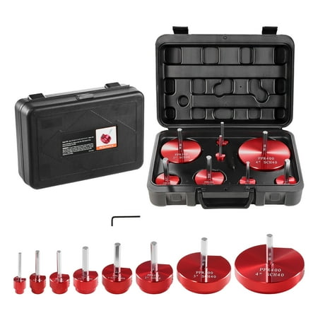 KFFKFF Kit for PVC Pipe Reaming, Composed of Aluminum Alloy, Plumbing Tool Set for PVC Pipe Fittings, SCH 40 Pipe Socket Saver, Includes Sizes 1/2'', 3/4", 1", 5/4'', 3/2", 2", 3", 4''
