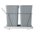 thumbnail image 1 of KFFKFF Kitchen Cabinet Pullout Waste Bins, 35 QT x2 Dual Under Sink Trash and Recycling Bins, Under Counter Garbage Storage, Equipped with Sturdy Metal Full Extension Slide Mechanism and Handle, 1 of 9
