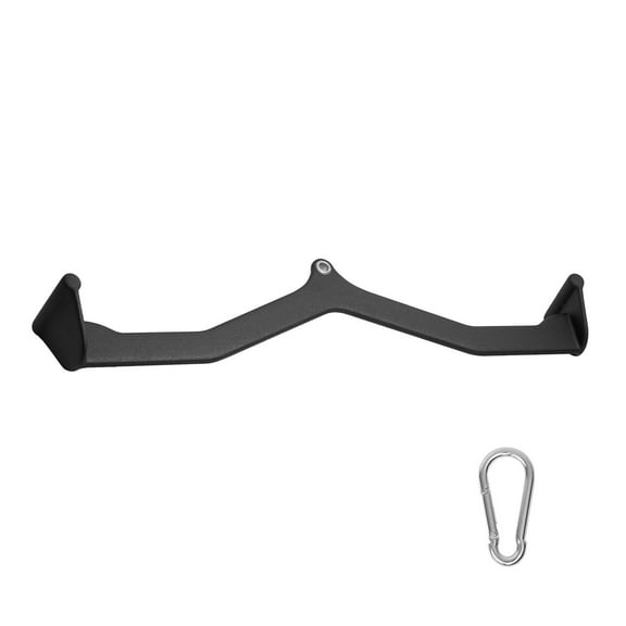 KFFKFF LAT Pulldown Accessory, Gym Cable Machine Row V-bar, Tricep Down Bar, Back Muscle Enhancement Rubber Grip, Bicep and Tricep Lat Bar for Home Fitness