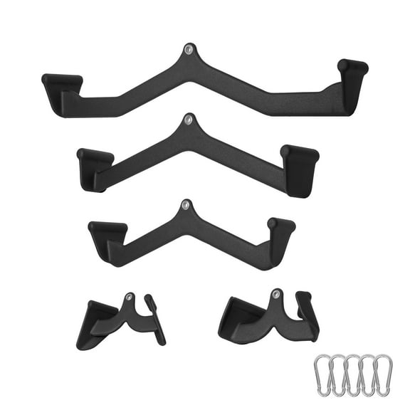 KFFKFF LAT Pulldown and Rowing Attachment Set, Includes T-bar, V-bar, Tricep Bar with Rubber Grips for Enhanced Back, Bicep, and Tricep Workouts, Ideal for Home Gym Fitness