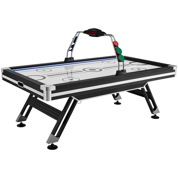 KFFKFF LED Light Strips Air Hockey Set, MDF Board Metal