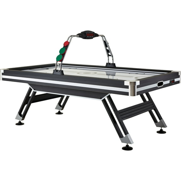 KFFKFF LED Scoring Air Hockey Table, MDF Board Metal Black/White