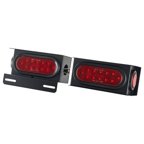 KFFKFF LED Trailer Tail Lights Kit, 10-30V Tow Lighting Set with Stop, Brake, Turn, and Clearance Functions, Waterproof Left and Right Lights for Boat, Truck, Camper, RV, Snowmobile, and Caravan