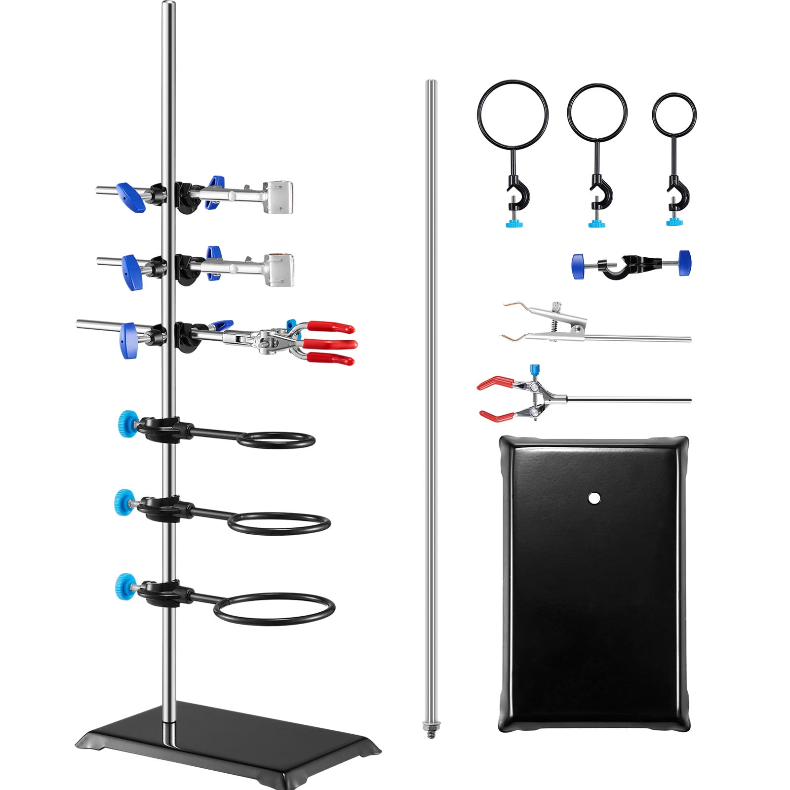 KFFKFF Laboratory Support Stand Kit, Durable Steel Rod 23.6