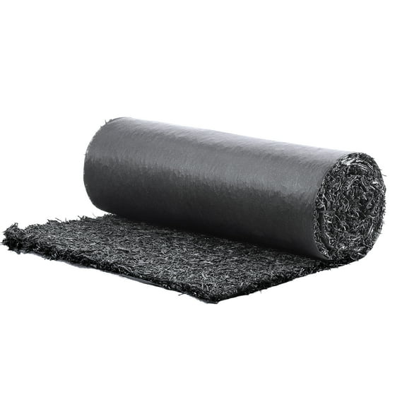 KFFKFF Landscaping Rubber Mulch, 96 x 22 in Recycled Rubber Mulch Mat, Durable Rubber Walkway, Authentic Black Mulch Border for Garden, Ideal for Plants, Vegetables & Floral Garden Barrier