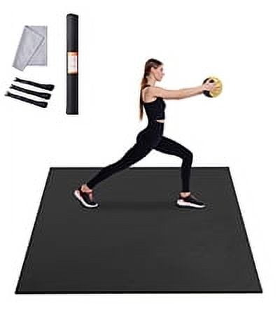 KFFKFF Large Fitness Mat, 8x5ft Durable Non-Slip Yoga Mat, Universal Exercise Mat for Both Genders, Includes Portable Bag & Strap, Ideal for Home Yoga, Pilates & Floor Exercises