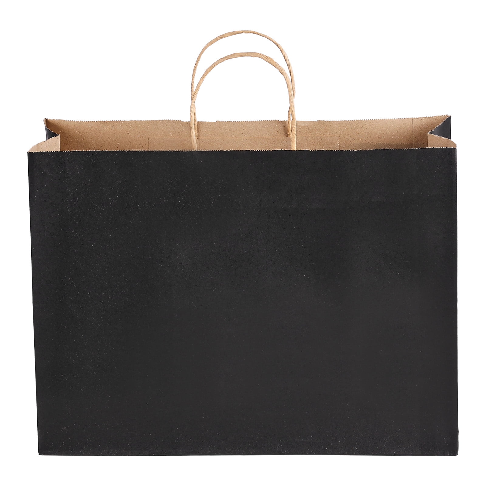 KFFKFF Large Kraft Paper Bags with Handles, 100Pcs 16 x 6 x 12 in ...