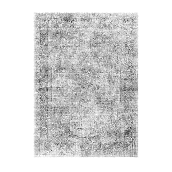 KFFKFF Large Washable Boho Area Rug, 9 x 12 ft Soft Carpet with Non-Slip and Tear-Resistant Design, Suitable for Indoor Use in Bedrooms, Living Rooms, Kids' Rooms, Offices, and More, Gray