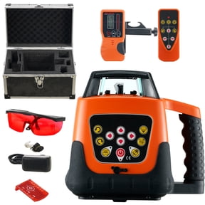 KFFKFF Laser Level, 1650ft Range, 360 Self-Leveling Red Cross Line, Adjustable 5 Speeds & 4 Scan Angles, IP66 Water-Resistant, Remote & Manual Modes, Includes Battery