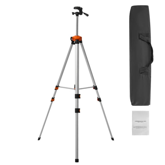 KFFKFF Laser Level Stand, ¼ x 20 Thread, Adjustable Height 27.36-68.11 inches with Built-in Bubble Level, Lightweight Aluminum Construction, Foldable Legs for Steady Support