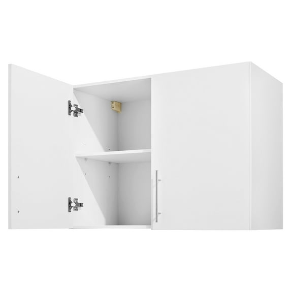 KFFKFF Laundry Wall Cabinet 2‑Tier 16×32×24‑Inch Particle‑Board MDF, White