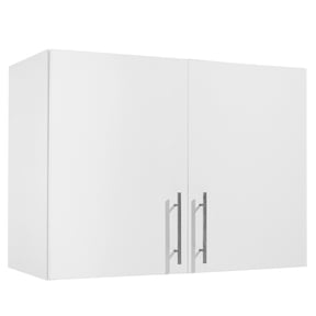 KFFKFF 32" Wall Cabinet, 2Tier Bathroom Cabinet with Adjustable Shelf, Wall Mounted Cabinet for Kitchen, Bathroom, Laundry, White