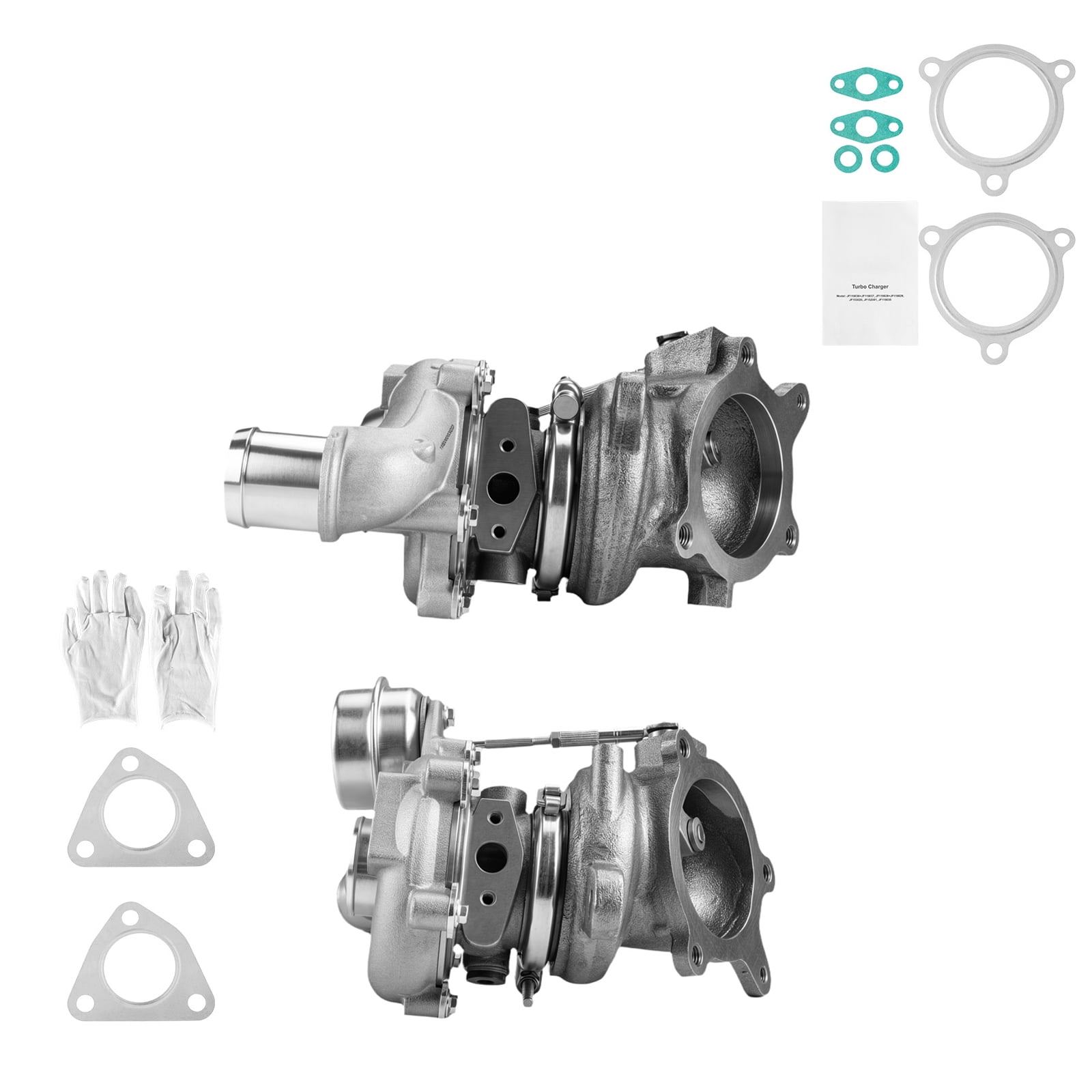 KFFKFF Left & Right Twin Turbocharger with Wastegate Actuator, Compatible with 2009-2015 Ford Flex Explorer Sport Taurus SHO 3.5L, 2010-2019 Lincoln MKS MKT 3.5L, Replace# 790317-5006, 790317-0001
