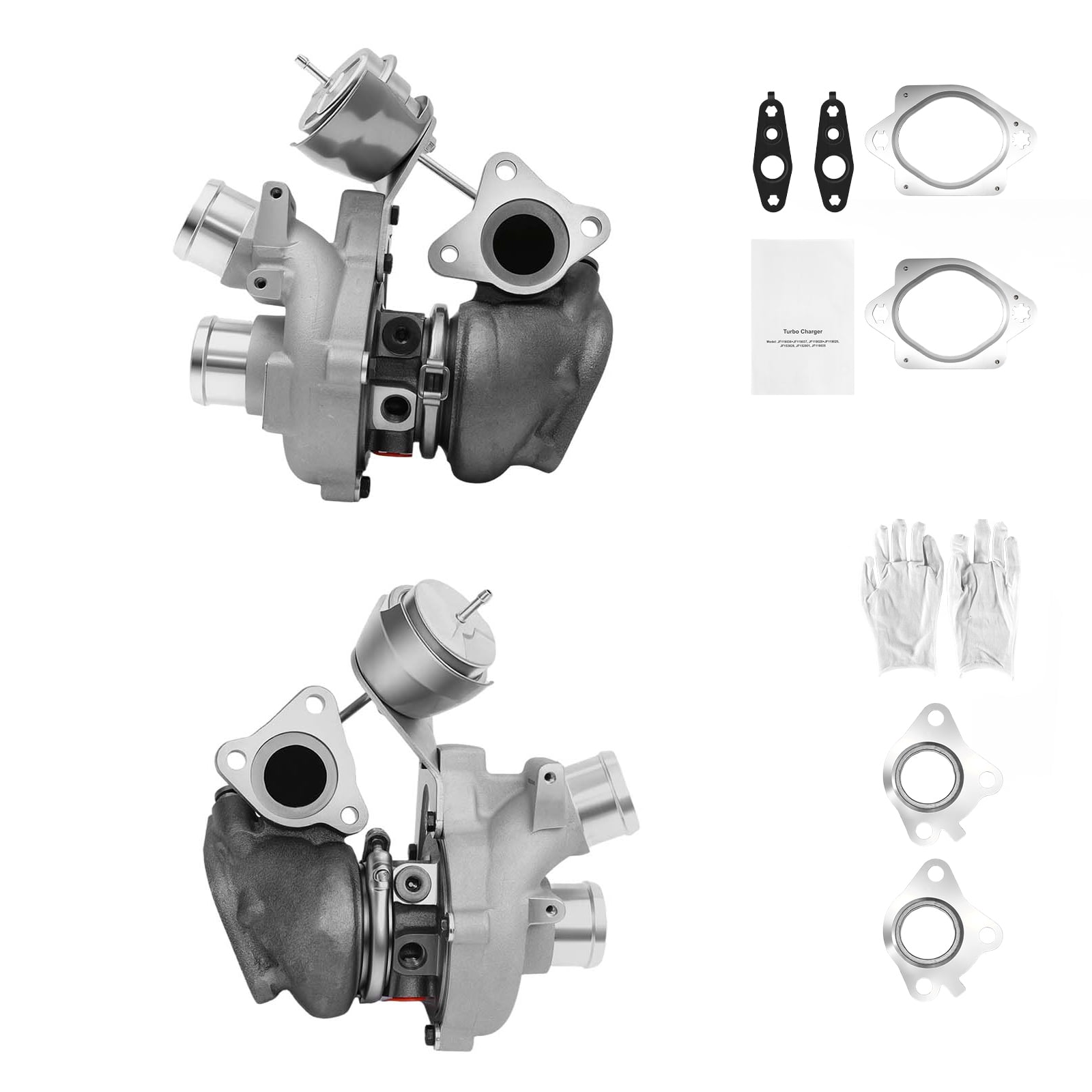 KFFKFF Left & Right Twin Turbocharger with Wastegate Actuator, Compatible with 2013-2016 Ford F150 V6 3.5L, 2015-2016 Expedition 3.5L, and 2015-2016 Ford Transit 150 250 350 3.5L V6 Ecoboost