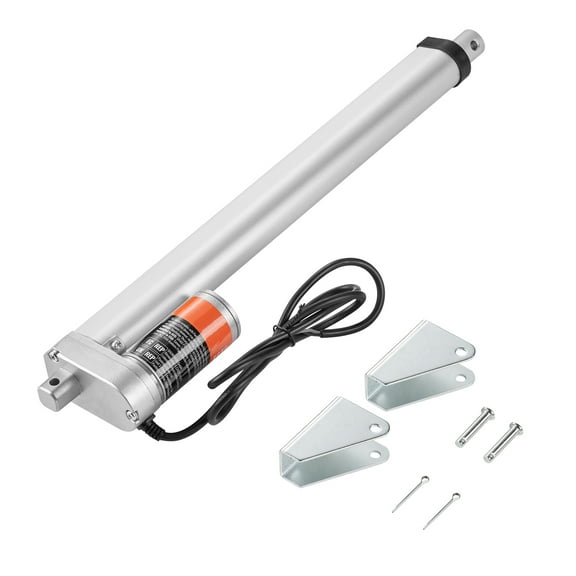 KFFKFF Linear Actuator 12V, 12 Inch High Load 330lbs/1500N Linear Actuator, 0.19"/s Linear Motion Actuator with Mounting Bracket and IP54 Protection