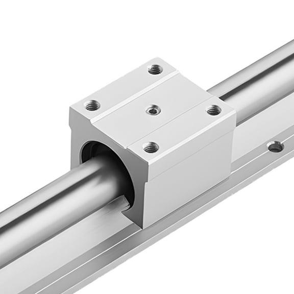 KFFKFF Linear Rail Kit, SBR20, Includes 2 Pieces of 2000 mm (78.74 inch) Motion Guide Rails and 4 Bearing Slide Blocks, Fully Supported Shaft, Suitable for Cutting, Grinding, Milling