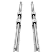 KFFKFF Linear Rail Kit, SBR25, Includes 2 Pieces of 1200 mm 47.24 inch Motion Guide Rails and 4 Bearing Slide Blocks, Fully Supported Shaft, Suitable for Cutting, Grinding, Milling