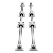 KFFKFF Linear Rail Kit, SFC25, Includes 2 Pieces of 1000 mm 39.4 inch Motion Guide Rails and 4 Bearing Slide Blocks, Suitable for DIY Engraving Machines, Lathes, Milling Machine Slides