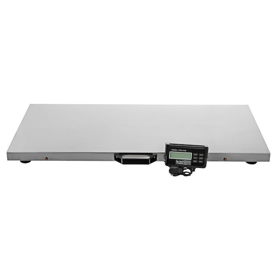KFFKFF Livestock Scale 700LBS, Large Platform 40.6x20.9Inch Stainless Steel Veterinary Scale, Industrial Floor Scale for Animals, Pet Digital Scale for Dogs, Pigs, Goats, and Other Livestock