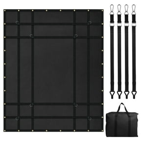 KFFKFF Load Mesh, 72x57 inches, Robust Freight Mesh for Truck Bed, 4 Modifiable Straps with Clip-Ons and Rubberized Hooks, Long-lasting, Appropriate for Pickup, Jeep, Truck, SUV, Boat (Black)