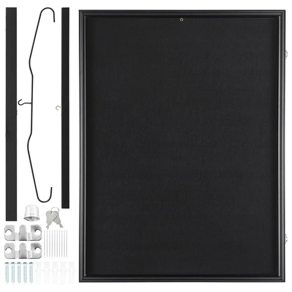 KFFKFF Lockable Jersey Frame Display, 23.3x31.2x1.5 inches, Spacious Sports Uniform Shadow Box with PC Glass for 98% UV Shielding, Includes Hangers, Suitable for Baseball, Basketball, Football