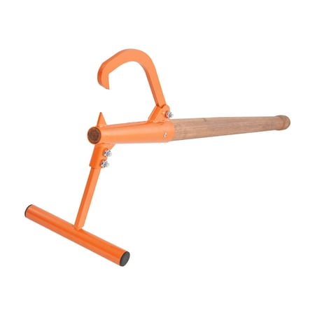 KFFKFF Log Jack, 46.5 inches, Robust Wood Lifter with Wooden Grip, Log Roller with Modifiable Cant Hook, Logging Equipment for Logs up to 15 inches Diameter, Timber Jack for Rolling, Cutting