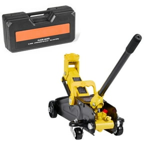 KFFKFF Low Profile Floor Jack, 1.5 Ton Capacity, Steel Racing Jack with Quick Lift Pump, Trolley Car Lift for Sedans and Sports Cars, Lifting Range 5.1-12.2 Inches