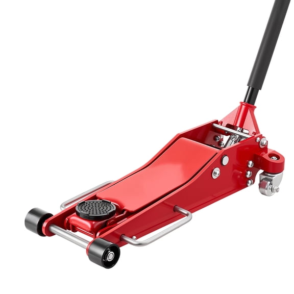KFFKFF Low Profile Floor Jack, 3 Ton (6614 lbs) Capacity, Aluminum Hydraulic Racing Jack with Dual Pistons Quick Lift Pump, Trolley Car Lift for Sports Cars, SUVs, Pickups, Lifting Range 3.3"-20.3"