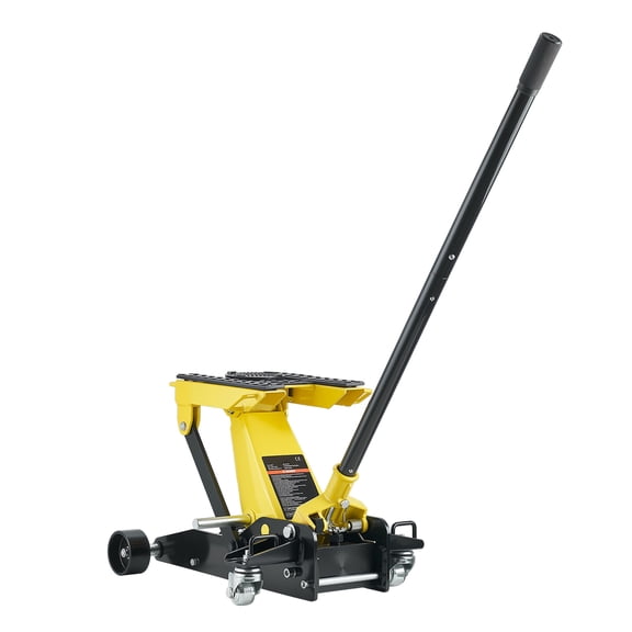 KFFKFF Low Profile Steel Floor Jack, 2 Ton Capacity, Hydraulic Racing Jack with Quick Lift Pump, Trolley Car Lift for Vehicles, Lifting Range 5.7"-17"