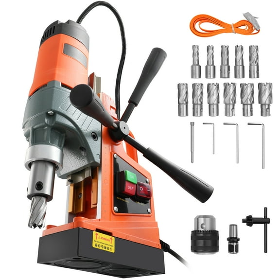 KFFKFF Mag Drill, 1450W 1.57" Hole Creation Diameter, 12500N 850 RPM Compact Electrical Drill Press, Featuring Adjustable Speed, Versatile Drilling Apparatu